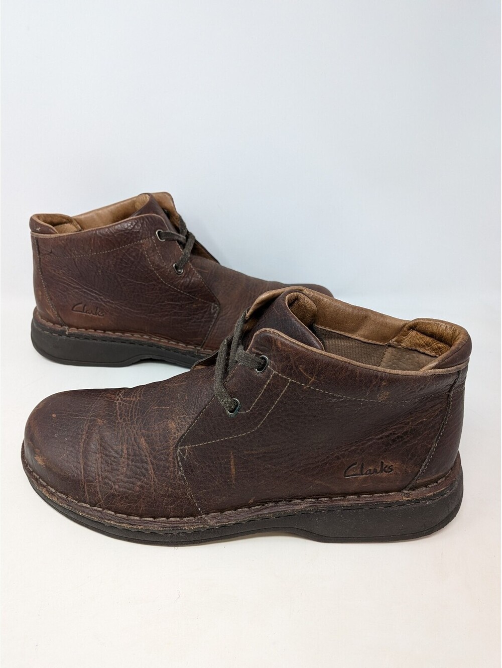 Clarks Men's Size 12 M Brown Leather Chukka Ankle Boots 78948